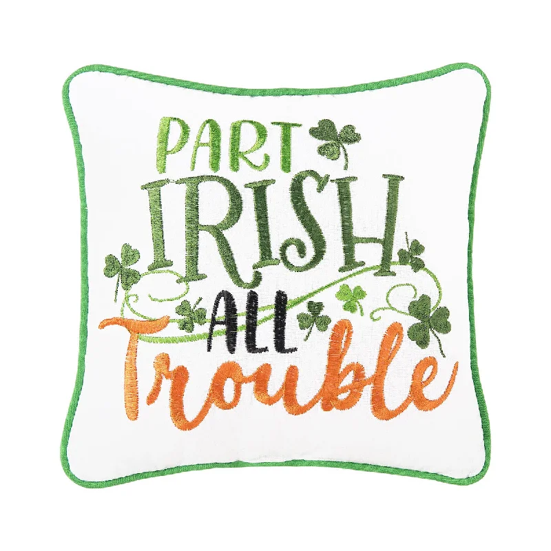 Kids Pillows with Fun DesignsPart Irish All Trouble Mini Pillow