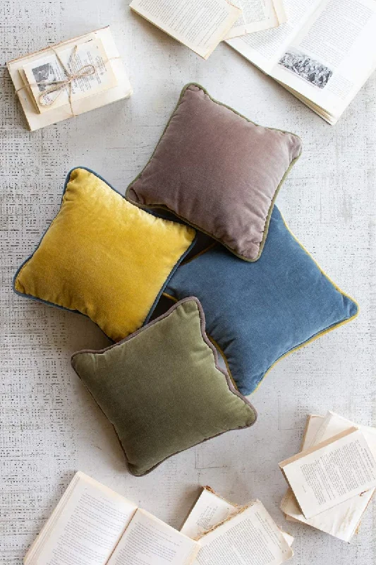 Down Alternative Pillows for Ethical ChoicesKalalou NRV2108 Square Velvet Pillow Avocado Down Alternative Pillows for Ethical ChoicesKalalou NRV2108 Square Velvet Pillow Avocado