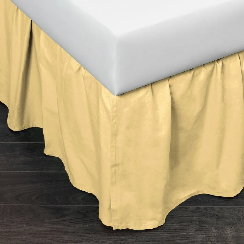Checkered bed skirts for a classic patternBrighton Light Yellow Cotton 3 Piece Tuck in Bed Skirt Checkered bed skirts for a classic patternBrighton Light Yellow Cotton 3 Piece Tuck in Bed Skirt