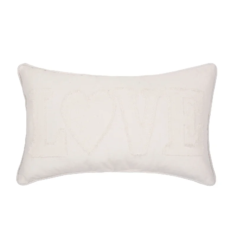 Hypoallergenic Pillows for Allergy SufferersWhite Love Applique Pillow