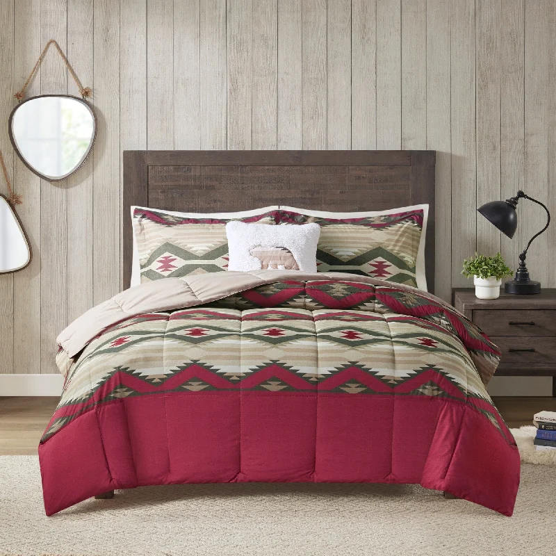 Wool - filled comforters with natural moisture - wicking and temperature - regulating featuresWoolrich Emmet Creek Down Alternative Comforter Set with Throw Pillow Wool - filled comforters with natural moisture - wicking and temperature - regulating featuresWoolrich Emmet Creek Down Alternative Comforter Set with Throw Pillow