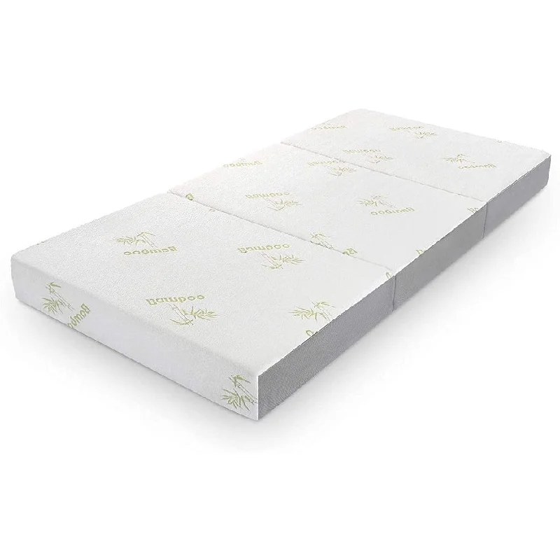 Natural latex and organic cotton blend mattresses6 Inch Trifold Memory Foam Mattress with Ultra Soft Bamboo Cover, Non-Slip Bottom & Breathable Mesh Sides Natural latex and organic cotton blend mattresses6 Inch Trifold Memory Foam Mattress with Ultra Soft Bamboo Cover, Non-Slip Bottom & Breathable Mesh Sides