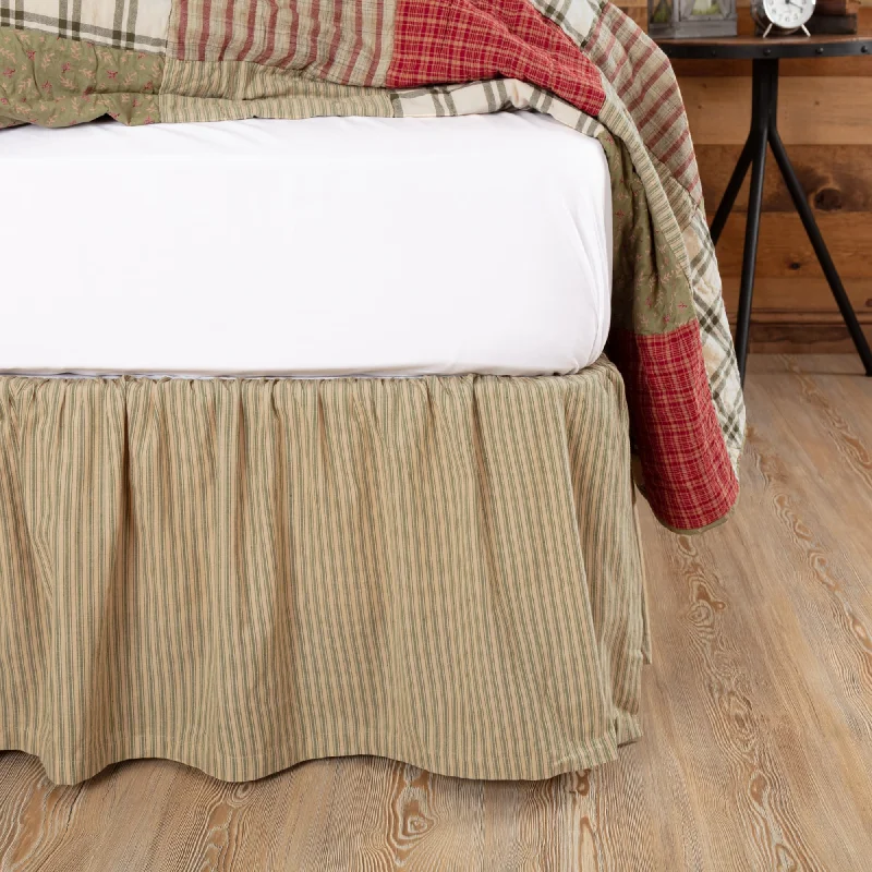 Bed skirts with a modern art - inspired printPrairie Winds Ticking Stripe Bed Skirt