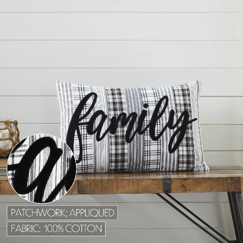 Bed skirts with a eco - friendly materialSawyer Mill Black Family Pillow 14x22