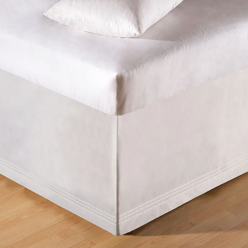 Bed skirts with a eco - friendly materialWhite Tailored Bed Skirt