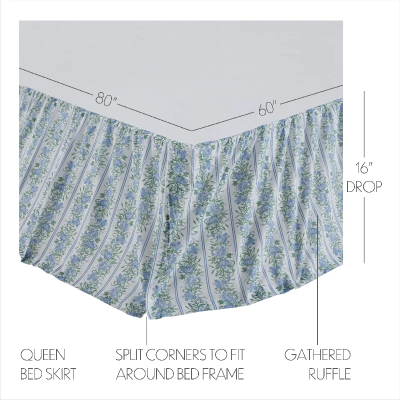 Bed skirts in neutral colors for easy pairingJolie Queen Bed Skirt 60x80x16