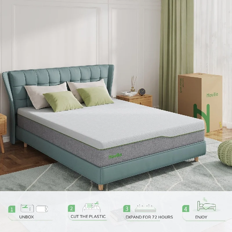 Polyester - foam mattresses for budget - friendly optionsNovilla 12-inch Gel Memory Foam Mattress in a Box