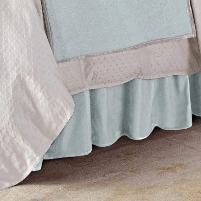 King - size bed skirts in solid colorsHiEnd Accents Gathered Velvet Bed Skirt, 1PC