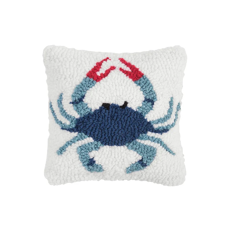 Plush Pillows for a Cozy BedBlue Crab Hooked Mini Pillow