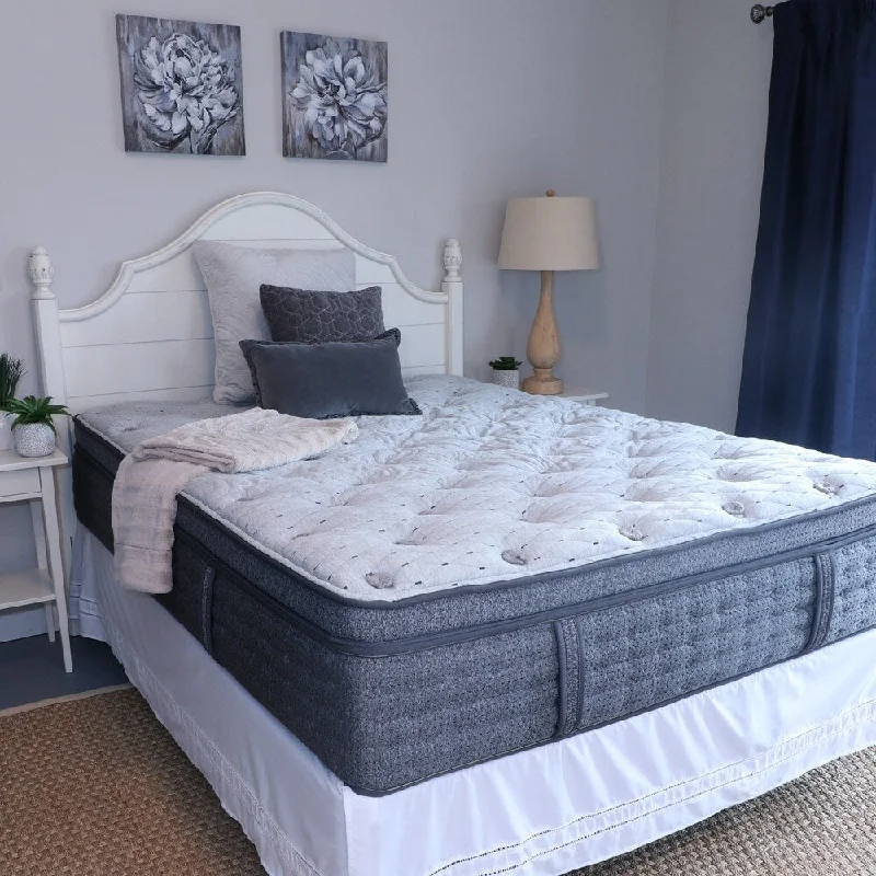Queen - size mattresses for couples and standard bedroomsLaura Ashley Fallon 14-inch Euro Top Gel Latex Hybrid Mattress by King Koil Queen - size mattresses for couples and standard bedroomsLaura Ashley Fallon 14-inch Euro Top Gel Latex Hybrid Mattress by King Koil