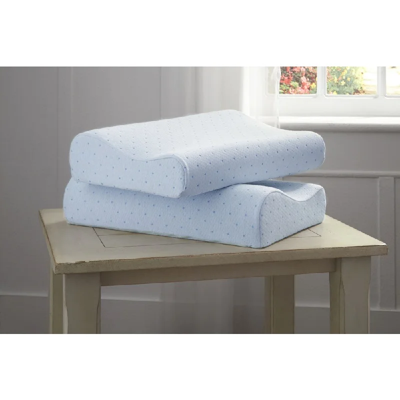 Velvet Pillows for a Touch of EleganceArctic Sleep Cool-Blue Memory Foam Contour Pillow