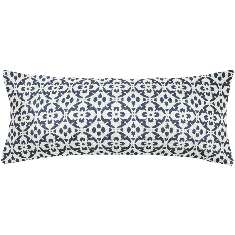 Firm Pillows for Side SleepersPorto Tiles Navy 14x36 Pillow