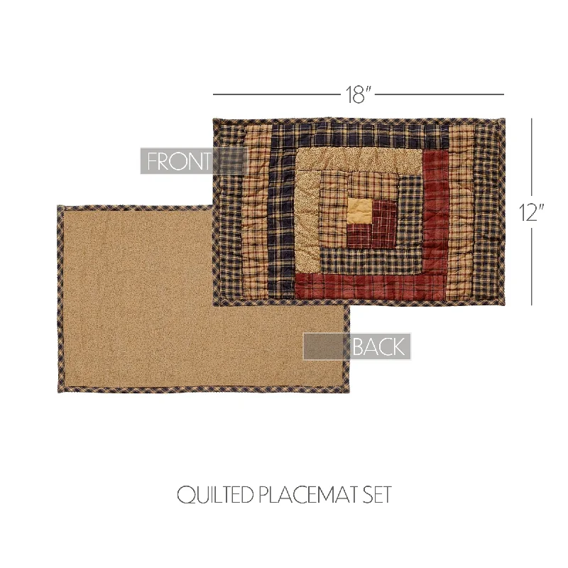 Bed skirts with a modern minimalist designMillsboro Placemat Log Cabin Block Quilted Set of 6 12x18 Bed skirts with a modern minimalist designMillsboro Placemat Log Cabin Block Quilted Set of 6 12x18