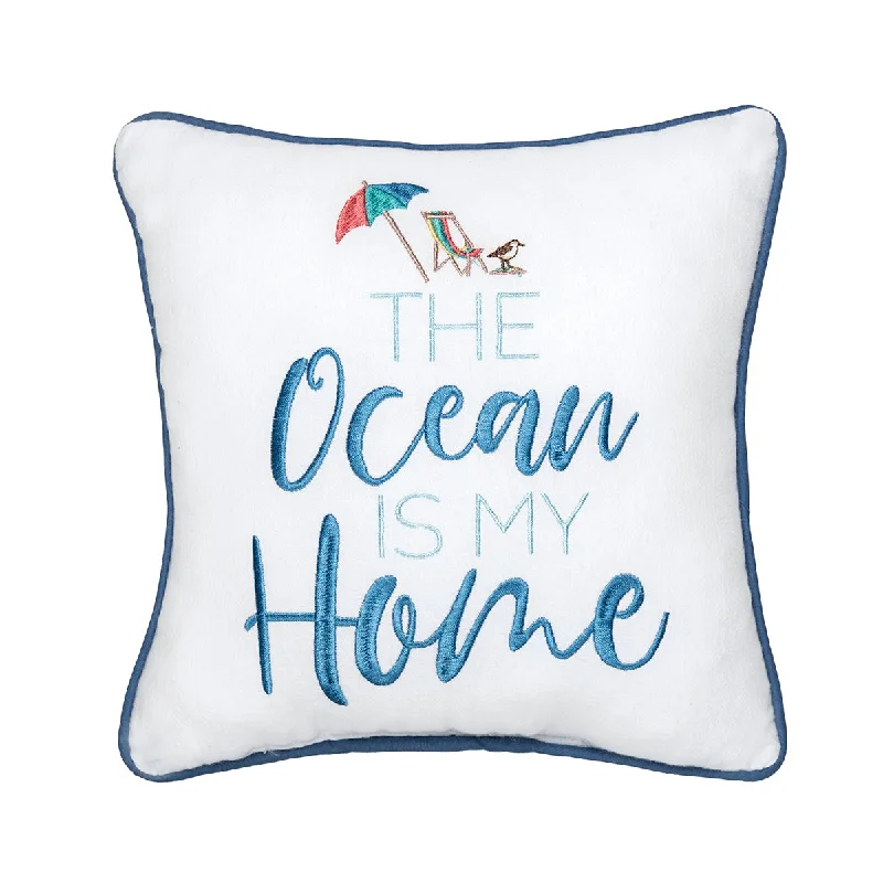 Round Pillows for Boho-Style InteriorsOcean Is My Home Mini Pillow