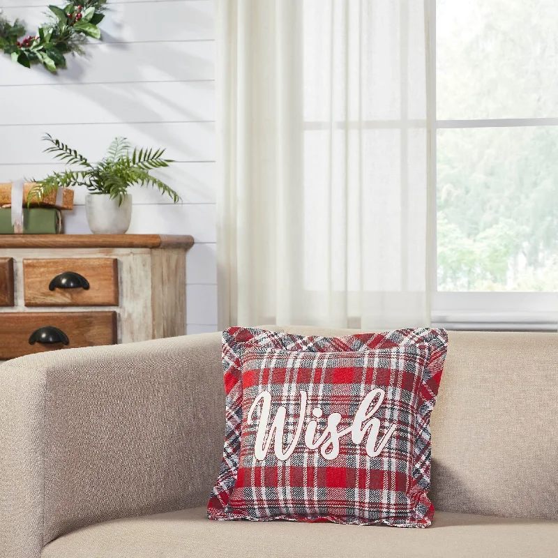 Velvet Pillows for a Touch of EleganceGregor Plaid Wish Pillow