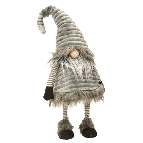 Bed skirts with a geometric cut - out designGrey Wobble Gnome 31.5"