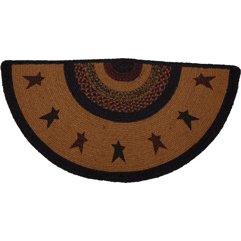Bed skirts with a contemporary styleHeritage Farms Star Jute Rug Half Circle w/ Pad 16.5x33 Bed skirts with a contemporary styleHeritage Farms Star Jute Rug Half Circle w/ Pad 16.5x33