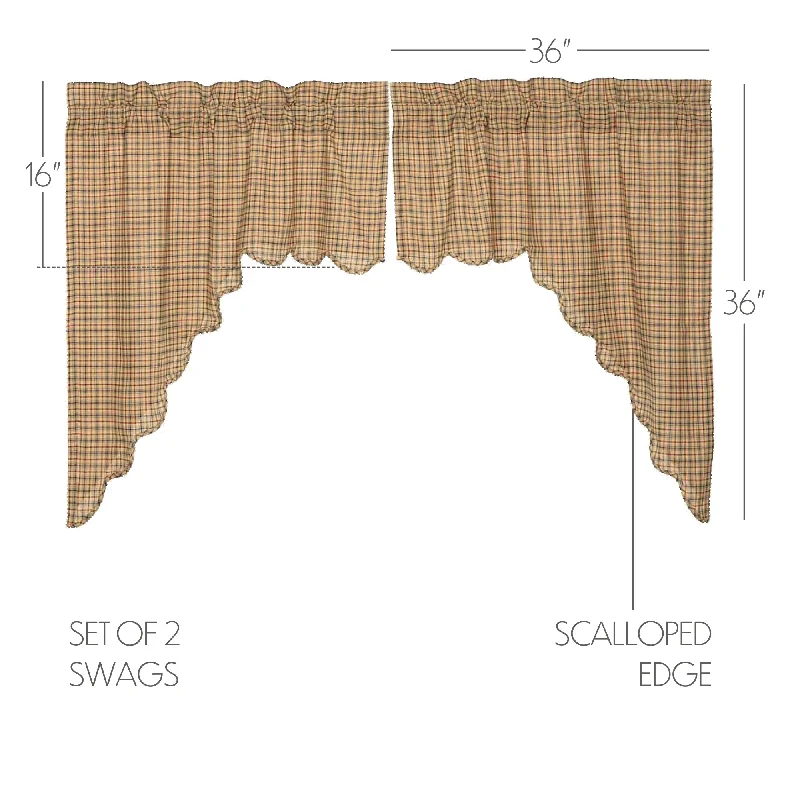 Bed skirts with a Christmas - themed patternMillsboro Swag Scalloped Set of 2 36x36x16 Bed skirts with a Christmas - themed patternMillsboro Swag Scalloped Set of 2 36x36x16