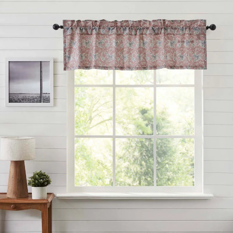 Bed skirts with a jacquard weave for a textured lookKaila Floral Valance 16x60