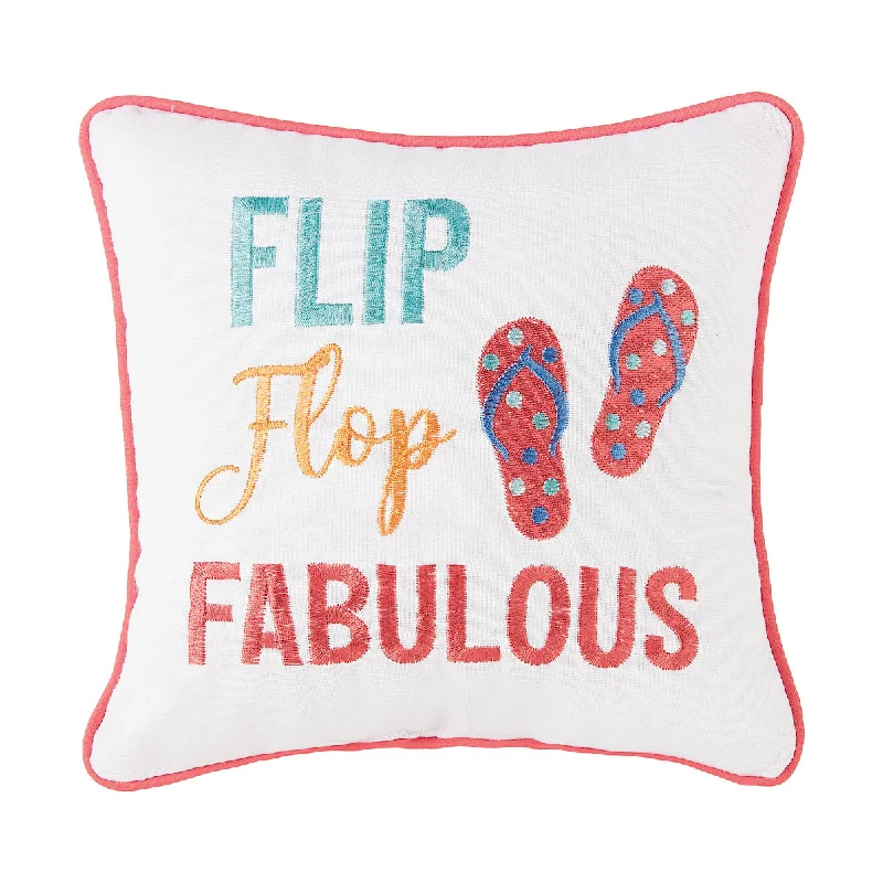 Round Pillows for Boho-Style InteriorsFlip Flop Fabulous Mini Pillow