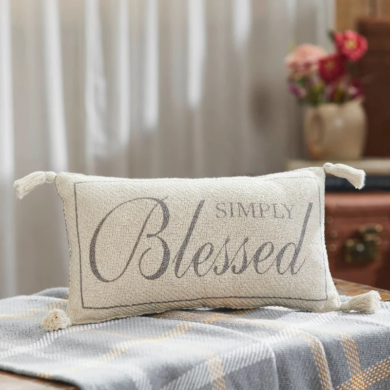 Velvet Pillows for a Touch of EleganceHarvest Blessings Simply Blessed Woven Pillow