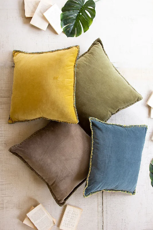 Cooling Pillows for Hot SleepersKalalou NRV2161 Velvet Throw Pillow with Honey