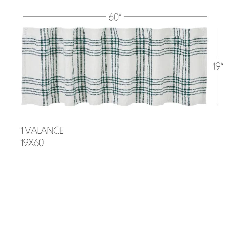 Bed skirts with a eco - friendly materialPine Grove Plaid Valance 19x60