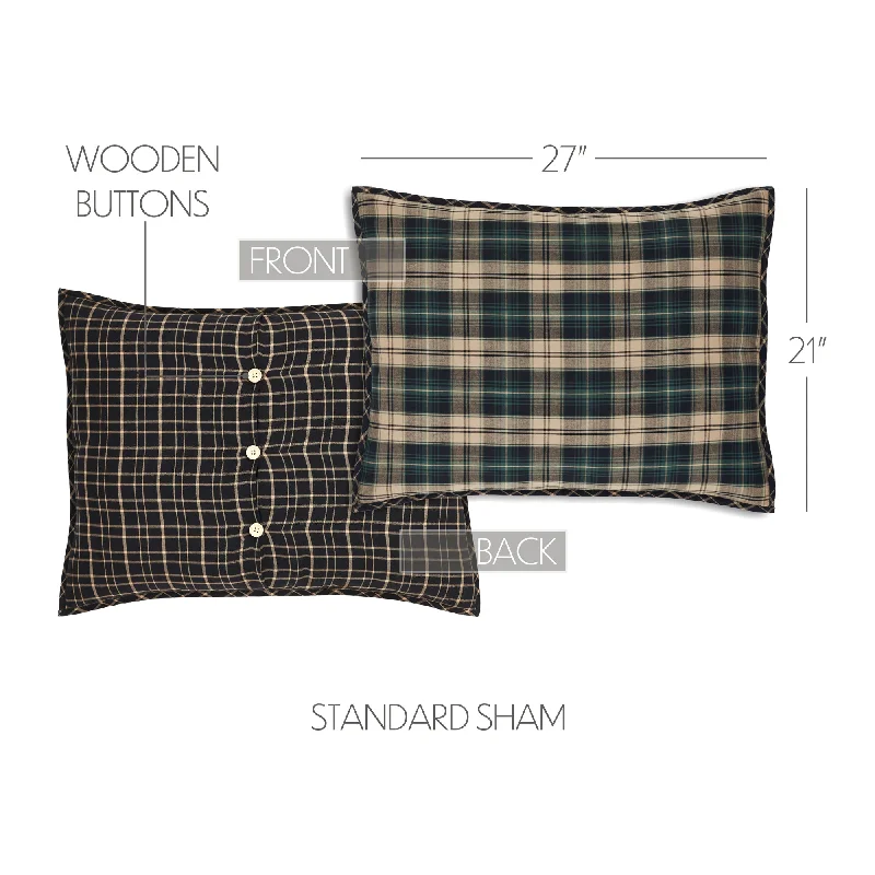 Checkered bed skirts for a classic patternPine Grove Standard Sham 21x27