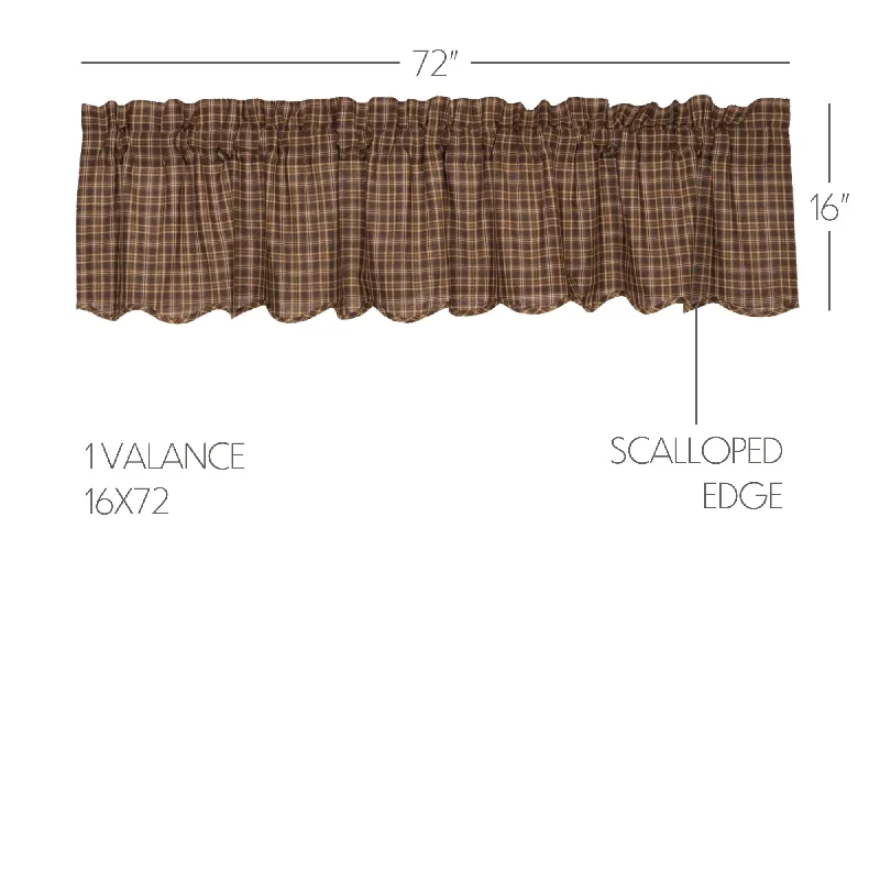 Bed skirts with a tropical print for a vacation - inspired feelPrescott Valance Scalloped 16x72