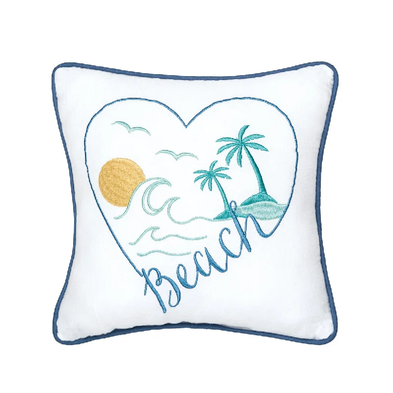 Kids Pillows with Fun DesignsBeach Heart Mini Pillow