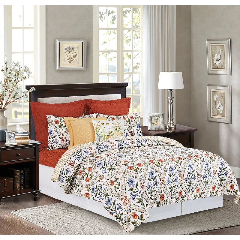 Wool - filled comforters with natural moisture - wicking and temperature - regulating featuresVictoria`s Garden Twin Quilt Set Wool - filled comforters with natural moisture - wicking and temperature - regulating featuresVictoria`s Garden Twin Quilt Set