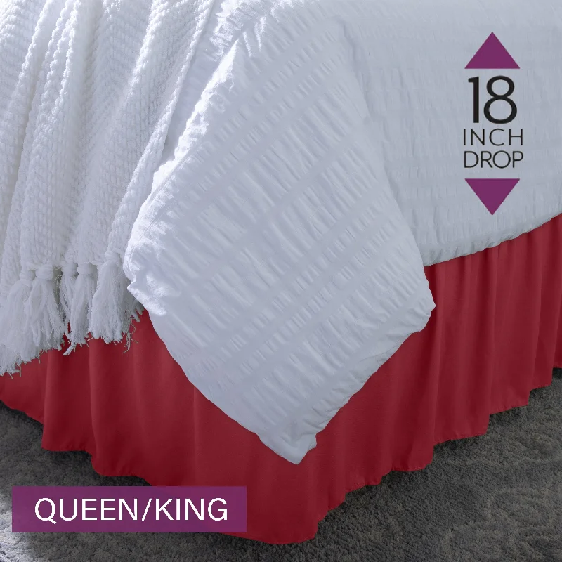 Bed skirts with a country - style patternHome Details 18" Drop Wrap Around Bed Ruffle Queen/King Bed skirts with a country - style patternHome Details 18" Drop Wrap Around Bed Ruffle Queen/King