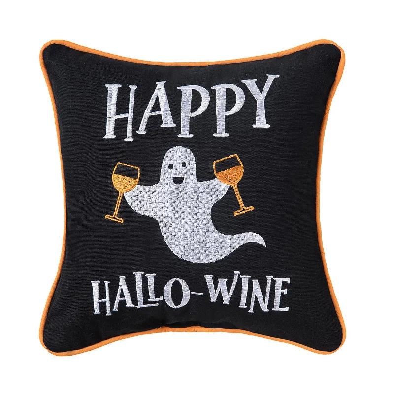 Round Pillows for Boho-Style InteriorsHappy Hallo-Wine Mini Pillow