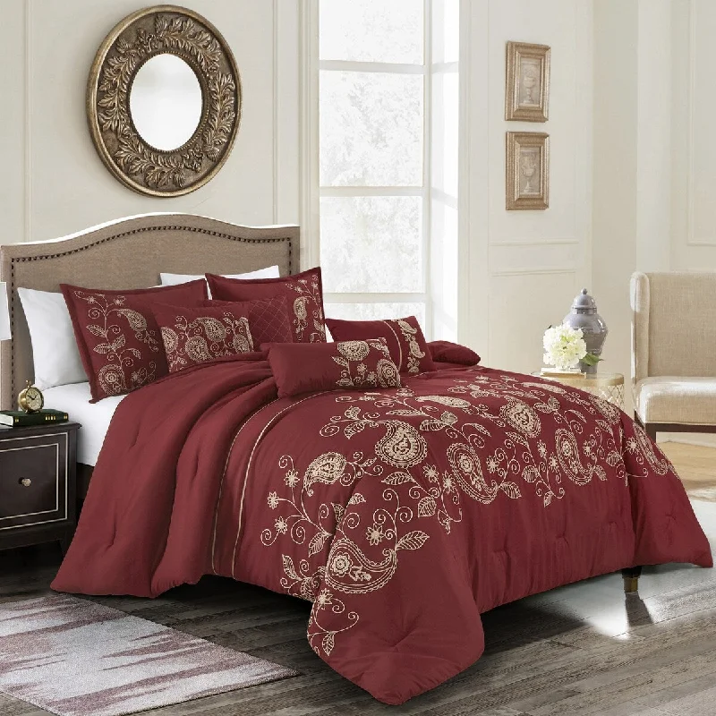 Silk - filled comforters for a luxurious and smooth touchJlva Luxury 7 Piece Comforter set Silk - filled comforters for a luxurious and smooth touchJlva Luxury 7 Piece Comforter set