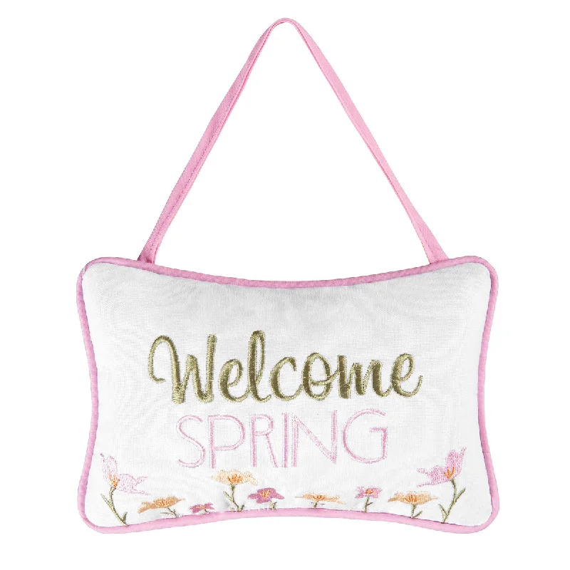 Plush Pillows for a Cozy BedWelcome Spring Pillow