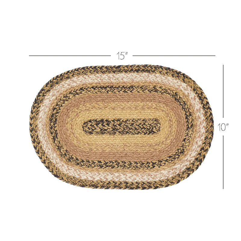 Queen - size bed skirts with ruffled edgesKettle Grove Jute Oval Placemat 10x15