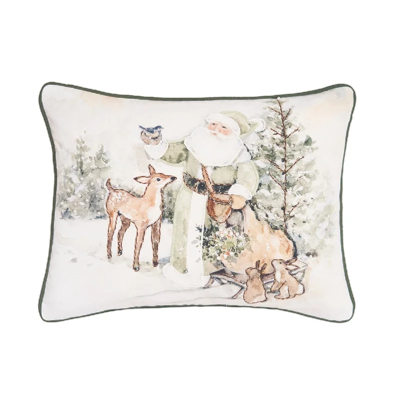 Plush Pillows for a Cozy BedWinter Santa & Animals Pillow