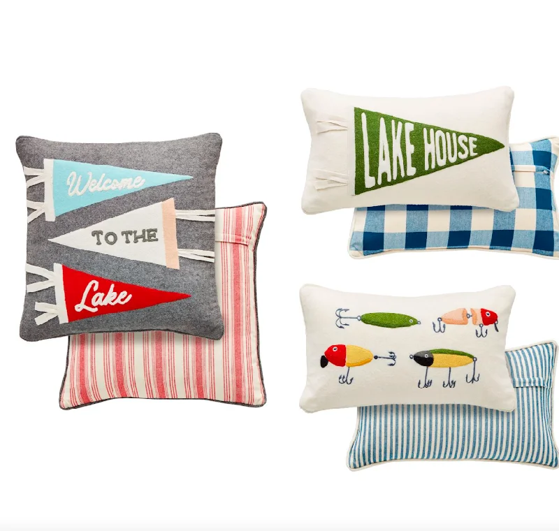 Silk Pillows for Smooth Skin and HairFelt Applique Lake Pillow