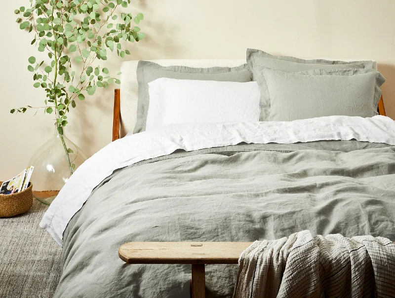 Decorative Pillows for Living Room MakeoverOrganic Relaxed Linen Duvet Cover