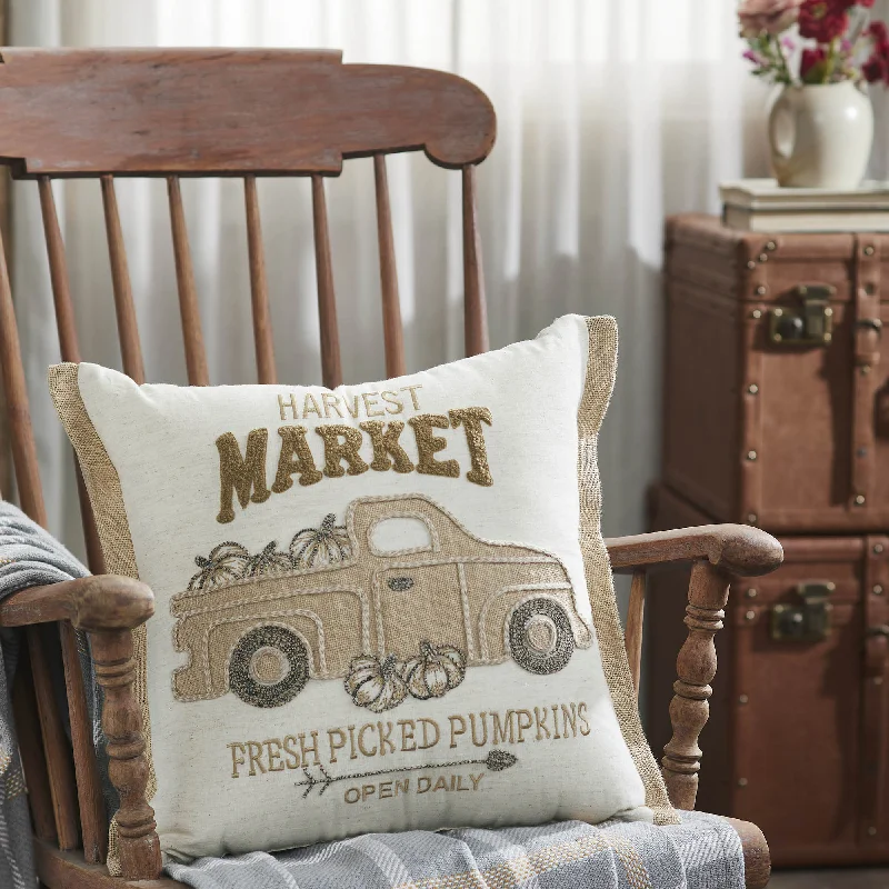 Bolster Pillows for Sofa DecorationHarvest Market Fresh Picked Pumpkin Truck Pillow