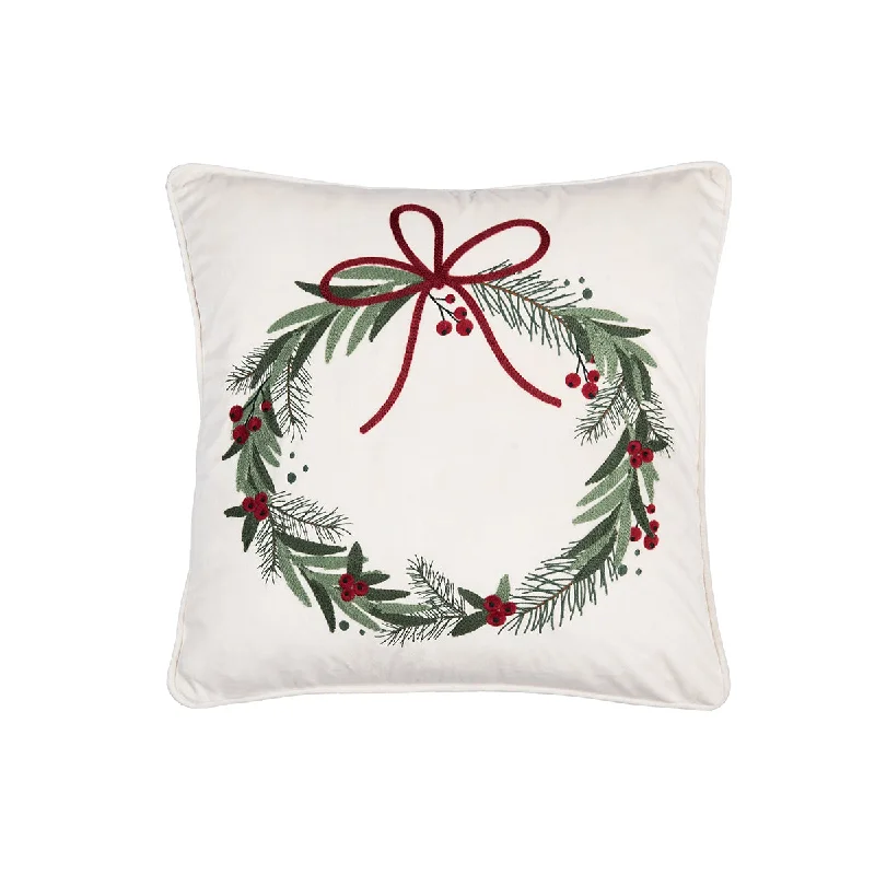 Decorative Pillows for Living Room MakeoverChristmas Wreath Pillow
