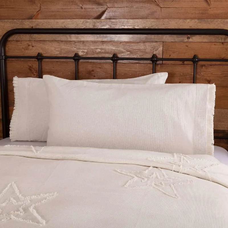 Down Alternative Pillows for Ethical ChoicesBurlap Antique White King Pillow Case w/ Fringed Ruffle Set of 2 21x40 VHC Brands Down Alternative Pillows for Ethical ChoicesBurlap Antique White King Pillow Case w/ Fringed Ruffle Set of 2 21x40 VHC Brands