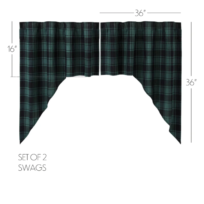 King - size bed skirts in solid colorsPine Grove Swag Set of 2 36x36x16