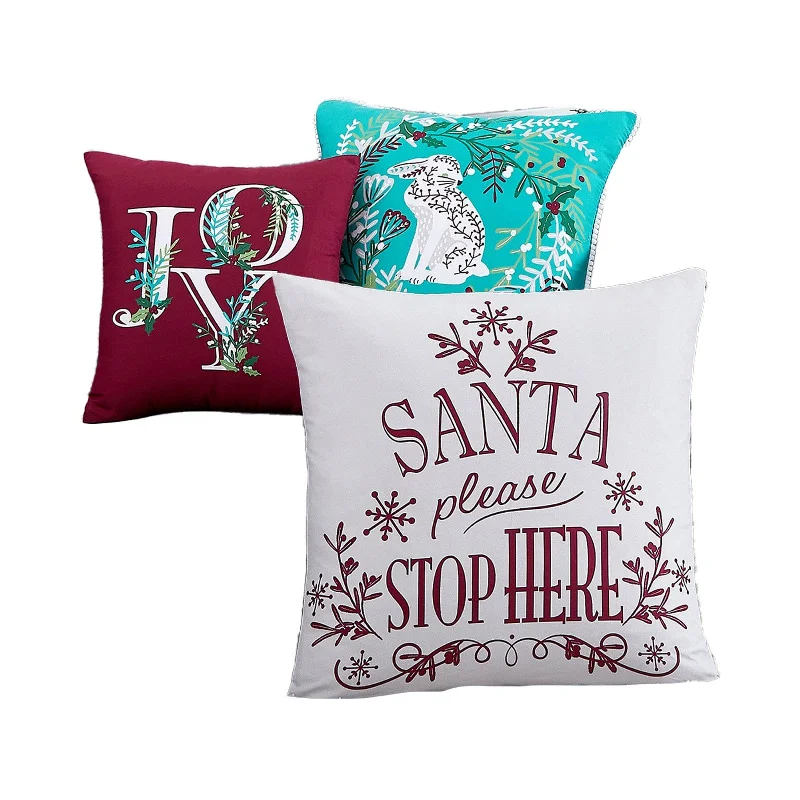 Firm Pillows for Side SleepersChristmas Woodland 3-Piece Throw Pillow Set
