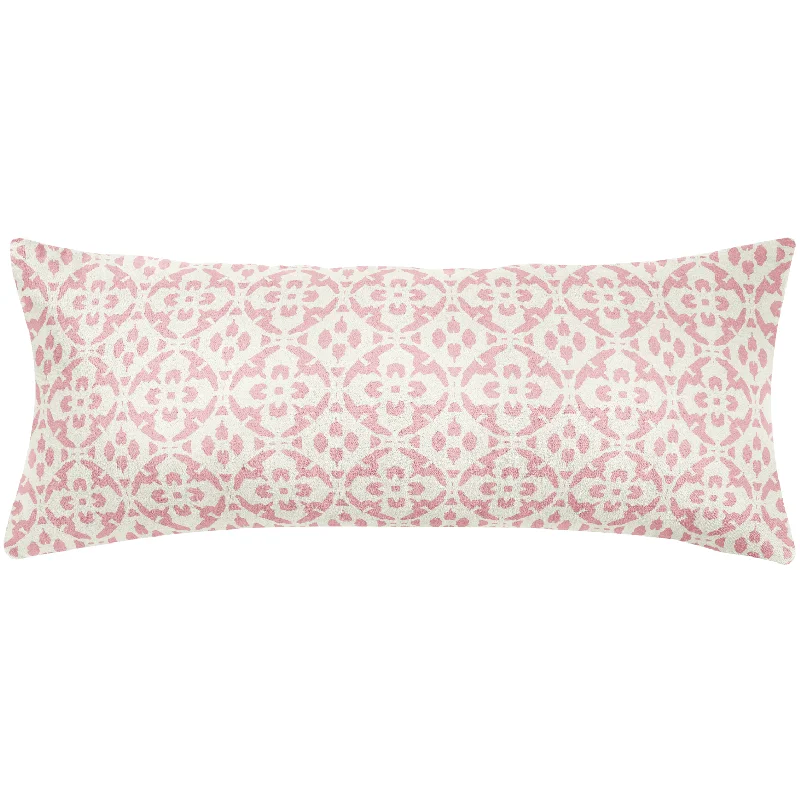 Down Alternative Pillows for Ethical ChoicesPorto Tiles Blush 14x36 Pillow