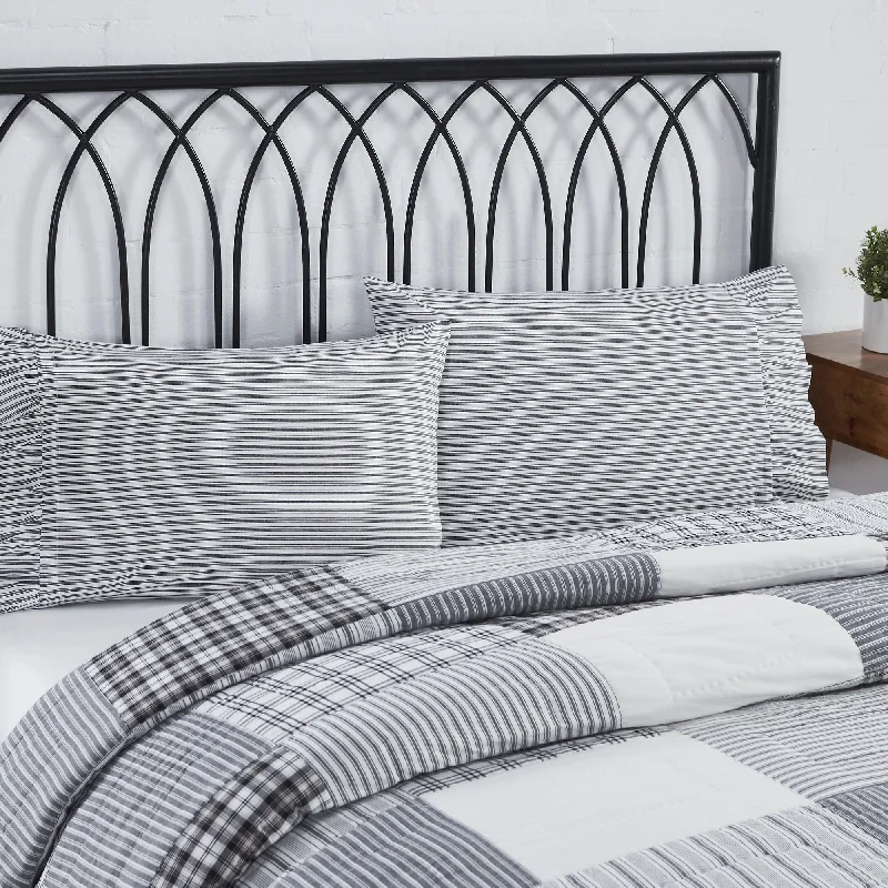 Bed skirts with a scalloped hem for a charming detailSawyer Mill Black Ruffled Ticking Stripe Standard Pillow Case Set of 2 21x26+4 Bed skirts with a scalloped hem for a charming detailSawyer Mill Black Ruffled Ticking Stripe Standard Pillow Case Set of 2 21x26+4