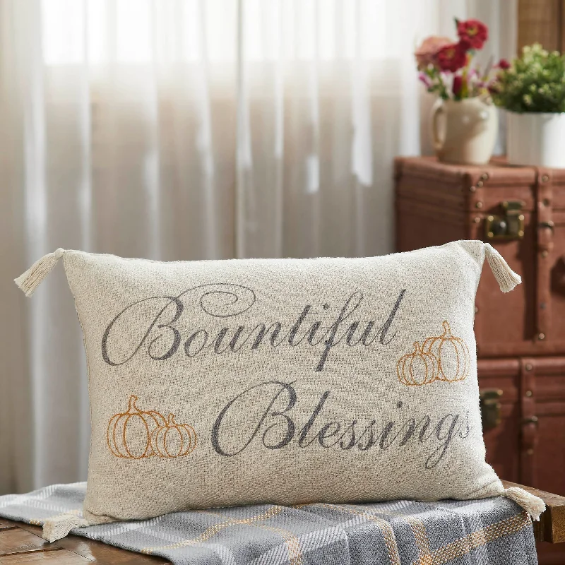 Down Alternative Pillows for Ethical ChoicesHarvest Blessings Bountiful Blessings Woven Pillow