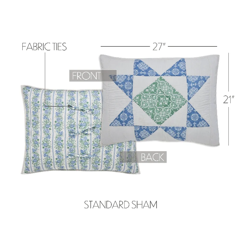 Bed skirts with a beach - themed printJolie Standard Sham 21x27