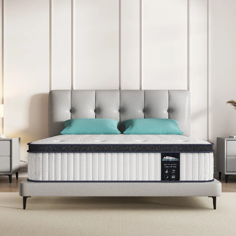 Natural latex and organic cotton blend mattresses10 Inch Hybrid Mattress, Memory Foam Pocket Spring Mattress,Mideum Comfort,Twin,Full, Queen Mattress - White Natural latex and organic cotton blend mattresses10 Inch Hybrid Mattress, Memory Foam Pocket Spring Mattress,Mideum Comfort,Twin,Full, Queen Mattress - White