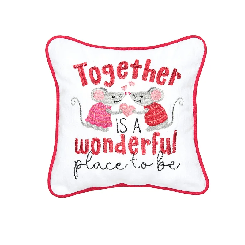 Kids Pillows with Fun DesignsTogether Mouse Mini Pillow